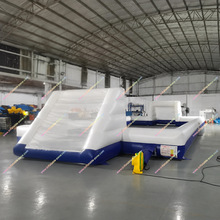 Take football fun to the next level with this inflatable soccer field, designed for water soccer, soap football, playgrounds, sports arenas, festivals, schools, corporate events, and rental companies. Constructed from heavy-duty commercial-grade PVC with reinforced stitching, it offers exceptional durability, fast inflation, and a safe playing surface. Perfect for inflatable football pitch hire, tournaments, team-building activities, and unforgettable outdoor entertainment.