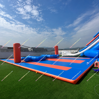 Take outdoor fun to the next level with the Inflatable Sports Court Air Trampoline Park! This exciting inflatable play equipment is perfect for team games, sports, and active play. Designed for outdoor events, it's built for durability and quick setup, offering endless entertainment for all ages. Ideal for festivals, parties, or recreational parks—bring your games to life with this inflatable sports court!