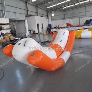 Add a splash of fun to your pool with our Orange Inflatable Water Seesaw! Designed for water games, this vibrant seesaw provides hours of entertainment for kids and adults alike. Its durable construction ensures stability and safety as you rock and balance on the waves. Easy to inflate and deflate, it's the perfect addition to your summer adventures!