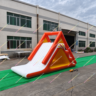 Turn any lake day into an adventure with our Inflatable Water Slide Floating Game! Featuring a climbing mountain and exciting triangle slides, this inflatable water toy provides hours of fun. Perfect for families and friends, it's designed for easy setup, durability, and non-stop entertainment on the water. Dive into the fun!