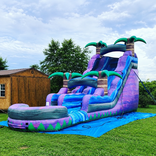 Make a splash with our Inflatable Coconut Palm Water Slide! Perfect for inground pools, this inflatable water slide brings the excitement of a tropical paradise to your backyard. With its towering palm tree design and refreshing pool, it's the ultimate summer attraction for kids and adults alike. Get ready to slide into fun and create unforgettable memories with our inflatable water slide!
