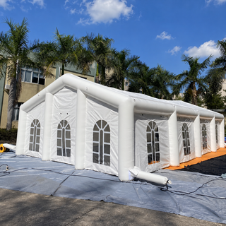 Host stunning outdoor events with our inflatable white tent! Perfect for weddings, parties, and large gatherings, this easy-to-set-up, durable event tent offers spacious, weather-resistant coverage. Ideal for creating an elegant wedding venue or rental space, it ensures comfort, safety, and a picture-perfect backdrop for any occasion.