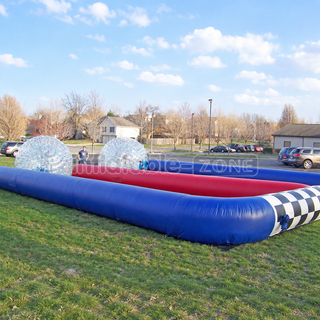 Race into excitement with our Inflatable Zorb Ball Track! Designed for grass zorbing, this inflatable race track provides the perfect surface for thrilling rides. Perfect for parties or events, it promises hours of fun and laughter for participants. Roll, spin, and race your way to unforgettable memories with this inflatable track!
