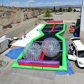 Elevate outdoor sports with our Inflatable Zorb Track! Perfect for adrenaline-pumping fun, this track ensures thrilling zorbing experiences for all ages. Crafted for safety and durability, it's the ultimate addition to any event or adventure-seeking group. Get ready to roll!