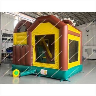 Big Inflatable Dinosaur Bouncy Castle Slide Combo Inflatable Triceratops Bounce House With Slide Near Me