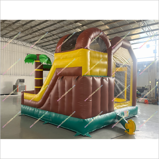 Big Inflatable Dinosaur Bouncy Castle Slide Combo Inflatable Triceratops Bounce House With Slide Near Me