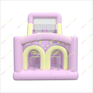 Pastel Colored Inflatable Assault Course To Buy Playground Inflatables Obstacle Course Bounce House Rental Near Me
