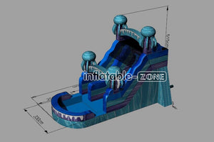 Inflatable-Zone Design Fun Inflatable Slide Castle Party Jump Huge Deep Sea Jellyfish Water Slide With Pool
