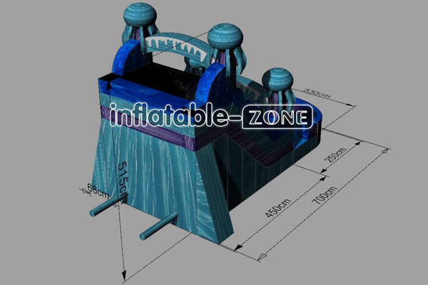 Inflatable-Zone Design Fun Inflatable Slide Castle Party Jump Huge Deep Sea Jellyfish Water Slide With Pool