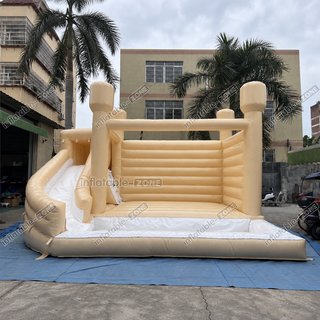 Make a splash at your wedding celebration with our Jumping Castle Water Slide Combo! This inflatable party favorite is perfect for both adults and kids, offering hours of fun and excitement. With its unique design combining a bounce house and water slide, it's sure to be a hit at your event. Create unforgettable memories – order now and let the festivities begin!