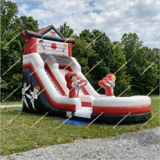 Karate Party Theme Best Inflatable Pool Water Slide Backyard Fun Activities Inflatable Water Slide For Home