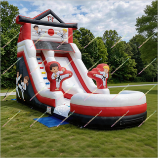 Karate Party Theme Best Inflatable Pool Water Slide Backyard Fun Activities Inflatable Water Slide For Home