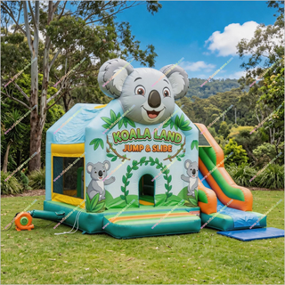 Koala Land Bouncy Castle Inflatable Slide Combo Big Commercial Bounce House Jump And Slide Park