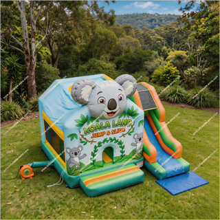 Koala Land Bouncy Castle Inflatable Slide Combo Big Commercial Bounce House Jump And Slide Park