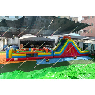Large Commercial Inflatable Obstacle Course Back Yard Play Equipment Adult Assault Course Near Me