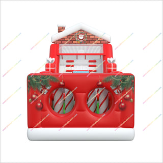 Large Inflatable Christmas Obstacle Course Races Near Me Family Fun Parties Bouncy Castle Assault Course For Sale