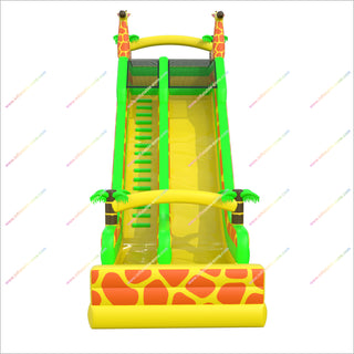 Large Inflatable Giraffe Slide Jungle Animals Inflatable Bouncer Castle Amusement Park Slide For Sale