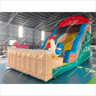 Farm-Themed Large Inflatable Slide For Sale Best Commercial Funny Inflatable Animals Party Tall Playground Slide