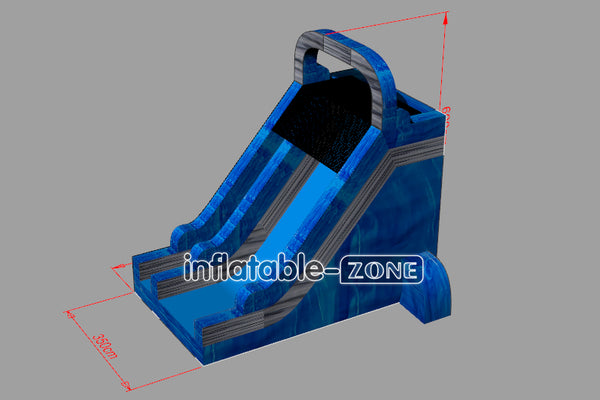 Inflatable-Zone Design Commercial Outdoor Blue Marble Single Lane Large Inflatable Slide