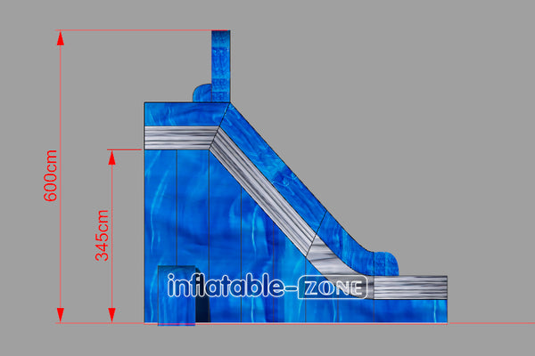 Inflatable-Zone Design Commercial Outdoor Blue Marble Single Lane Large Inflatable Slide