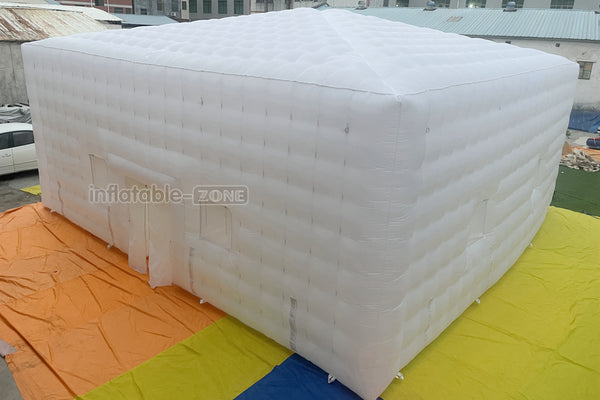 Commercial Large White Inflatable Nightclub Outdoor Inflatable Air Cube Tent For Wedding Party