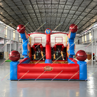 Elevate the arena at your next event with our Large Inflatable Basketball Hoop! This Shooting Stars Carnival Game is the ultimate interactive attraction for parties and rentals. Its vibrant, towering design and heavy-duty build guarantee hours of competitive fun for all ages. Easy to set up and impossible to miss, it’s the perfect addition to your inflatable lineup.