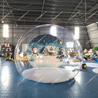 Transform your home instantly with this Large, Cheap Inflatable Snow Globe! It's the perfect Bubble Tent centerpiece for Indoor Christmas Decorations, providing a stunning, massive photo backdrop for all your holiday gatherings. Easy setup, incredible visual impact, and unbeatable value. Get this magnificent Inflatable Snow Globe For Sale before it melts away!