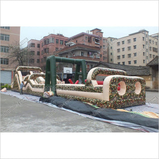 Largest Inflatable Assault Course World'S Largest Inflatable Assault Course Boot Camp Bouncy Castle Infl