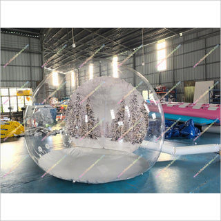 Life-Sized Snow Globe Clear Inflatable Bubble Tent Christmas Outdoor Inflatable Snow Globe Photo Booth Rentals