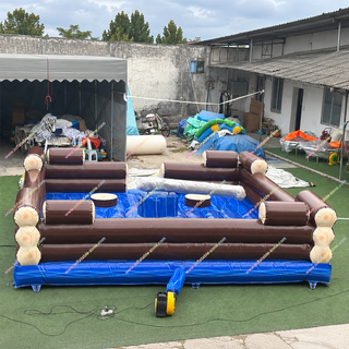 Challenge players to jump, duck, and react fast with the Log Slammer Inflatable Wipeout Game. Featuring a rotating mechanical log sweeper, this action-packed meltdown game delivers nonstop excitement for parties, rentals, and events. Durable commercial-grade materials, bright colors, and a spacious bounce area make it perfect for teens and adults seeking competitive, high-energy fun.