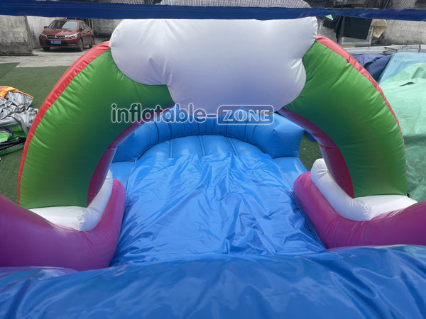 Magical Unicorn Inflatable Bounce House And Slide Combo Rainbow Jumping Castle For Party
