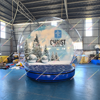 Step inside your own Magical Winter wonderland with this stunning, transparent Inflatable Snow Globe dome tent. Perfect for a memorable Christmas Vacation photo opportunity, festive parties, or a unique holiday display. Setup is fast, bringing the beautiful snow scene to life instantly! Durable, fun, and truly unforgettable.