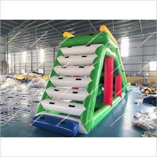 Massive Blow Up Water Slide Inflatable Island Float Aqua Sports Water Park Inflatable Floating Slide For Lake