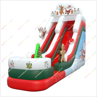 Christmas Party Decorations Massive Inflatable Water Slide Backyard Outdoor Playground Inflatable Waterslide With Pool