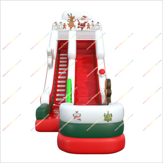 Christmas Party Decorations Massive Inflatable Water Slide Backyard Outdoor Playground Inflatable Waterslide With Pool