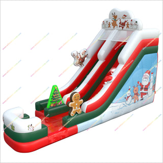 Christmas Party Decorations Massive Inflatable Water Slide Backyard Outdoor Playground Inflatable Waterslide With Pool