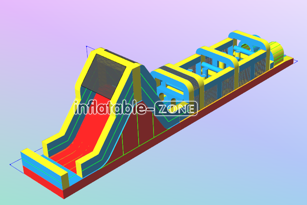 Inflatable-Zone Design Mega Challenge Obstacle Course Bouncer Birthday Party Fun Obstacle Course For Adults Near Me