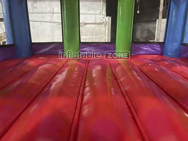 Mega Dome Bounce House Inflatable Rainbow Color Inflatable Club Bouncy Castle With Obstacles Course Jumper