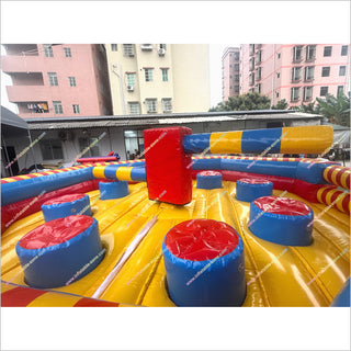 Meltdown Wipeout Inflatable Mechanical Sweeper Eliminator Challenge Jumping Inflatable Wipeout Game For Party