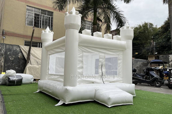 Mini White Bouncy Castle Jumping Party Best Inflatable Bounce House For Kids Birthday