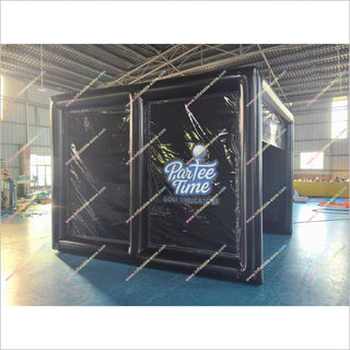 Mobile Golf Simulator Enclosure Screen Inflatable Golf Tent Net Cage Best Golf Simulator For Home