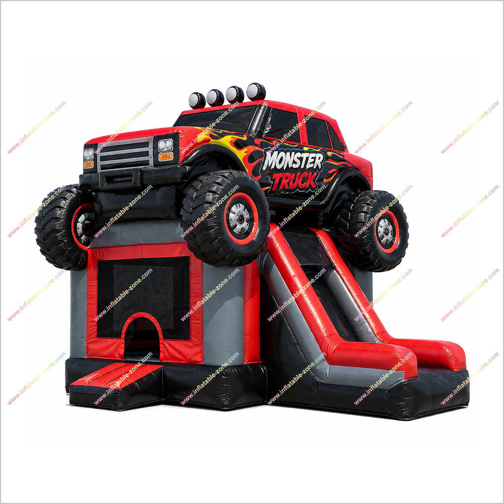 Monster Truck Inflatable Bounce House Fun Simple Party Games Jumping C