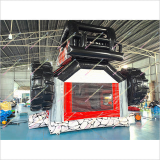 Monster Truck Commercial Bounce House Inflatable Water Slides Combo Inflatable Bouncy Castle With Slide And Pool