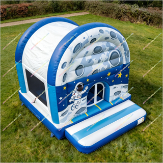 Moon-Themed Inflatable Bounce House Rental Nearby Outer Space Inflatables Big Bouncy Castle For Sale
