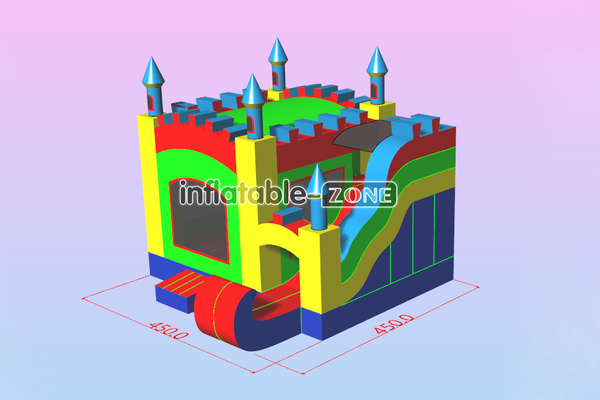 Inflatable-Zone Design Commercial Moonwalk Bounce House Combo Jump Party Inflatable Jumping Castle With Dry Slide