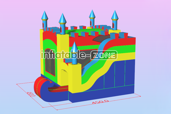 Inflatable-Zone Design Commercial Moonwalk Bounce House Combo Jump Party Inflatable Jumping Castle With Dry Slide