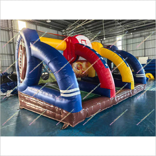 Multi-Sports Inflatable Games Hire Triple Threat Battle Challenge Group Activities For Team Building