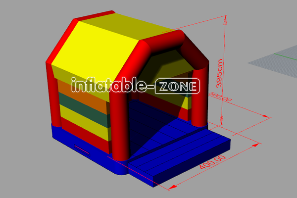 Inflatable-Zone Design Multicolor Bounce House Party Time Bouncy Castle Jump Inflatables Business For Ultimate Enjoyment