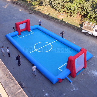 Introducing our New Outdoor Inflatable Soccer Field! Let your children's imagination run wild as they engage in the ultimate soap soccer field adventure. Perfect for outdoor play, this inflatable provides a safe and exciting environment for kids to kick, score, and have a blast. Get ready for hours of sudsy fun and soccer action!
