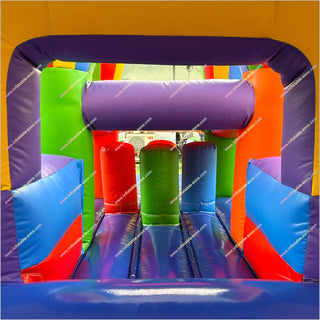 Best Colorful Obstacle Course Inflatable Bounce House Hot Air Balloon Decor Bouncy Obstacle Course Hire - Inflatable-Zone